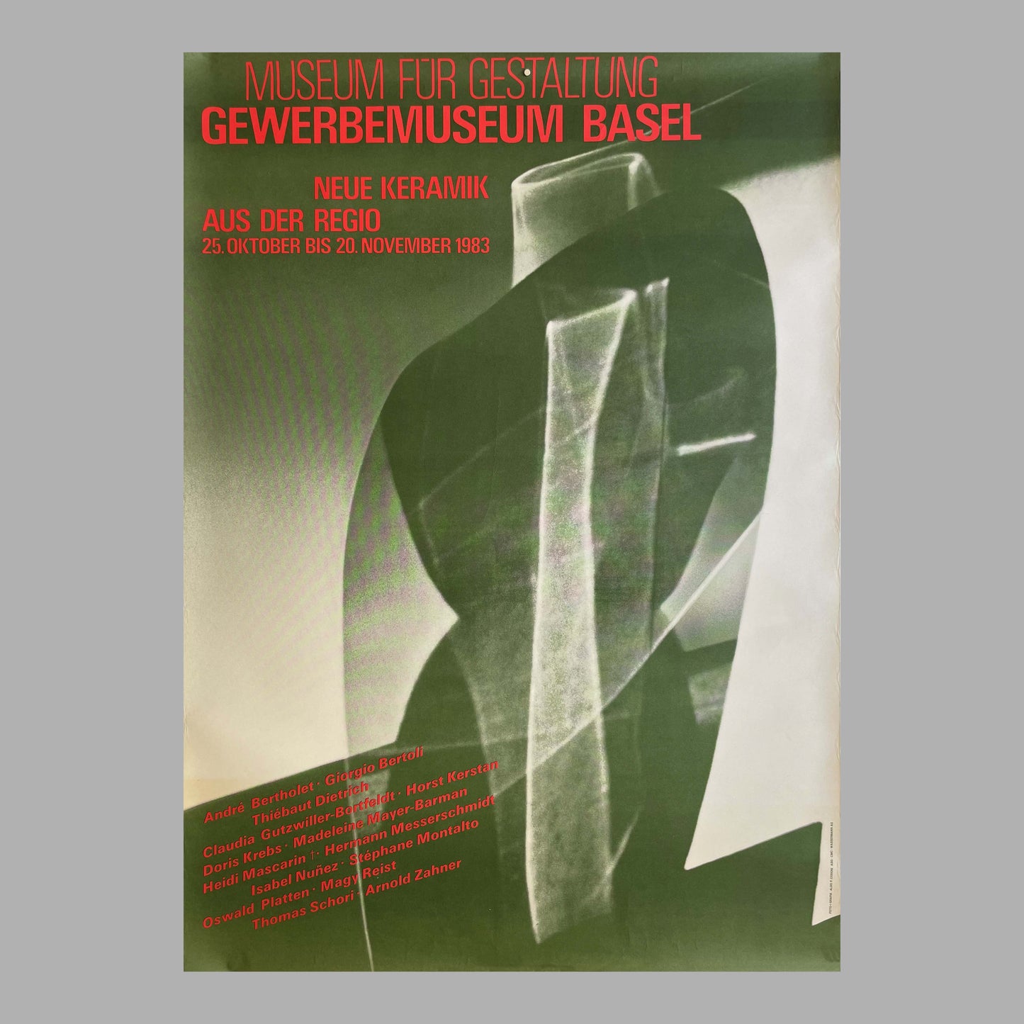 Museum für Gestaltung, Gewerbemuseum Basel, Neue Keramik aus der Regio